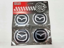Наклейка на колпаки Mazda 4шт (66753)