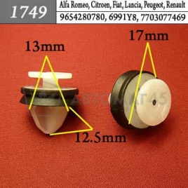 1749 Клипса пистон для Alfa Romeo Citroen Fiat Lancia Peugeot Renault