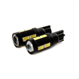 Маяк  лампа светодиодная T10 1,8W 10 SMD без цоколя 5000K 90Lm 12V Super White ультра 2шт