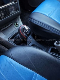 SALMAN Ручка КПП ВАЗ 2110 2111 2112 под КПП 2110 черный с красной ниткой в сборе хром  