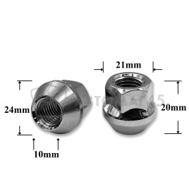 T0507 Гайка колесная иномарки М12*1,25*21 кл.21 конус откр. CH 1756