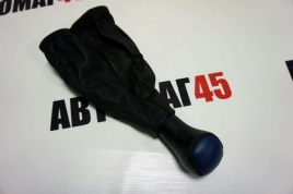 Skyway  Ручка КПП с чехлом ВАЗ 2108 21099 экокожа черно-синяя   