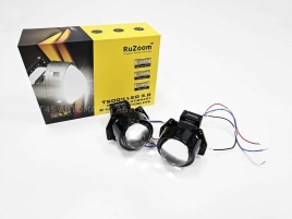 Ruzoom TS004 светодиодные Би-Led линзы 3.0" 12V 40-50W 6000K 4800Lm 1 чип гарантия 12 месяцев