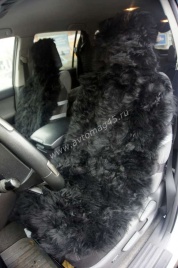 Накидка  длинный ворс черный 140х50см 2шт   