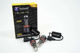 Ruzoom A80 светодиодные лампы LED линза модуль 2шт H11 12В 45W 5700K 4500Lm гарантия 6 мес