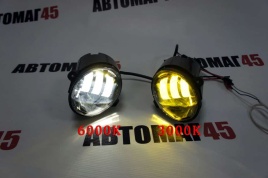 SALMAN  2 реж. 3000 6000К Фары п/туманные Лада Kalina Granta Datsun LED 50W 4800LM 2шт гарантия 6мес