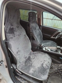 Рус Автотренд  Накидка на сиденье короткий ворс серый шерсть 40% размер XL 148х57см 2шт   