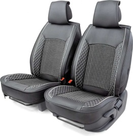 Car Performance накидки универ каркасн на перед-е сиденья экокожа черн центральн вставка с плетением