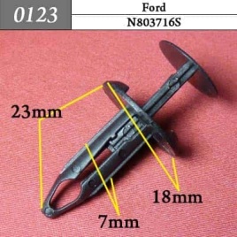 0123 Клипса пистон для Ford 7мм