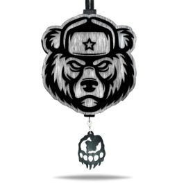 Aroma Bar Ароматизатор подвесной Медведь в шапке черно-белый