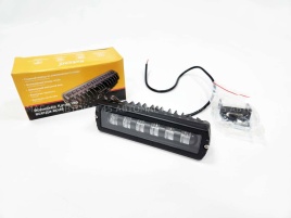 Ruzoom Светодиодная фара 6 линз ровная СТГ 2 режима 3000K 6000K 10-30V 30Вт 2000Lm 1шт гарант 3мес 