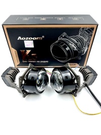 Aozoom  K3 2022 светодиодные Би-Led линзы 3.0" 12V 50W 5500K 4200Lm 2чипа 2рефлектора гарант 12 мес