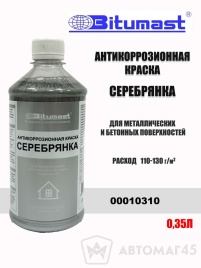 Bitumast антикоррозионная краска Серебрянка 0,5л