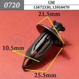 0720 Клипса пистон для GM