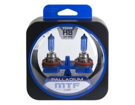 MTF  лампа H8 Palladium 12V 35W 5500K ярко-белый 2шт   