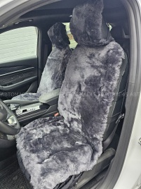 Fentow Накидки  короткий ворс мутон серый с юбкой премиум 146х55см 2шт   