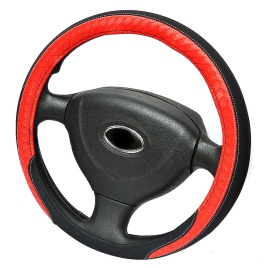 Maximal  оплетка руля экокожа черный/красный размер 37-39см JJ-107-BLRD 
