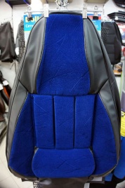 Авточехлы  Газель семиместная жаккард черно-синий   