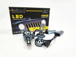 Ruzoom F9A-T2  светодиодные лампы LED 2шт H7 12В 60W 6000K 6000Lm гарантия 6мес   