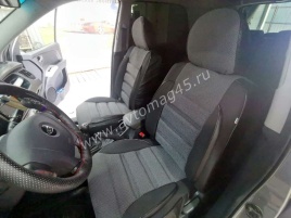 Авточехлы  Hyundai Tucson 04-16г подходит Kia Sportage 2004-2009г (корейская сборка) жаккард серый