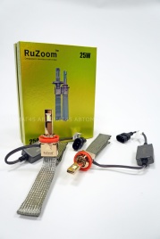 Ruzoom T12 LED 2шт H11 12В 25W 6000K 2500Lm с пассивным охлаждением гарантия 6мес   