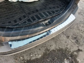 LIDER  Накладка на задний бампер Toyota RAV4 Рав4 XA40 2015-2019г рестайлинг 1 шт нержавейка   