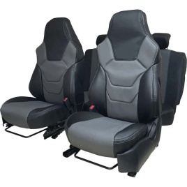 R.SPORT чехлы универсальные экокожа черно-серый комплект   