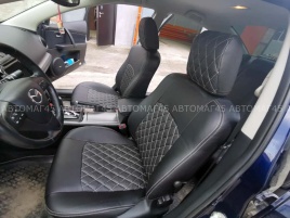 Авточехлы  Mazda 3 Мазда 3 2009-2013г экокожа черная ромб   