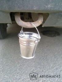 Ведро декоративное на фаркоп нержавейка d=8см h=8см   