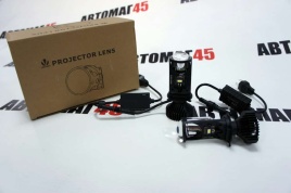 LTway  светодиодные лампы LED линза модуль 2шт H4 12В 30W 5000K 6000Lm с обманкой гар 8мес