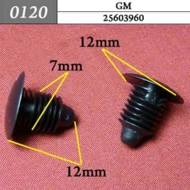 0120 Клипса пистон для GM 7мм