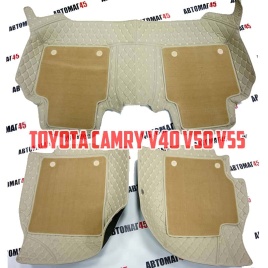 Ковры  5D экокожа Toyota Camry V40/V50/V55 2006-2018г бежевый комплект АКЦИЯ!  
