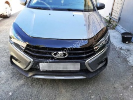 ANVair  дефлектор капота Лада Lada Vesta Веста Vesta SW SW Cross NG с новым крепежом  