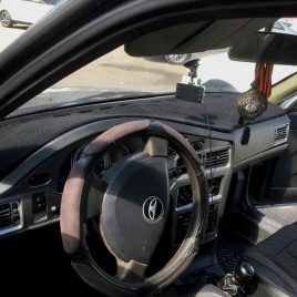 Накидка на панель Daewoo Nexia N150 Дэу Нексиа 2008-2016г  карпет 