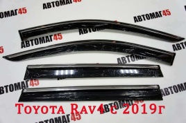 Дефлекторы окон Toyota RAV4 XA50 Тойота РАВ4 ХА50 2018-2025г с хромом комплект 4шт   