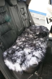 Накидка  длинный ворс на заднее сидение палевый 135x45см 1шт   