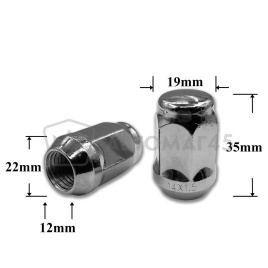 T0705 Гайка колесная иномарки М14*1,5*35 кл.19 конус закр. H-2009 Ford S-Max Land Rover Freelander