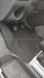 EVA ЭВА 3D коврики в салон Газель NEXT полномасштабные  рычаг КПП на панели 3мест черн рис ромб 3шт