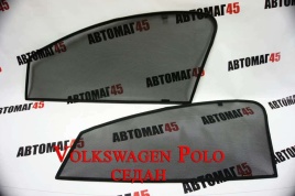 TLT  каркасные шторки на магнитах Volkswagen Polo Поло седан 2010-2020г передние 2шт стандарт 10%