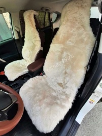 Рус Автотренд  Накидки короткий ворс мутон бежевый 140x55 2шт   