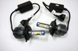 C8  чип СОВ LED 2шт H4 12В 20W 6000К 2400Lm гарантия 1мес   