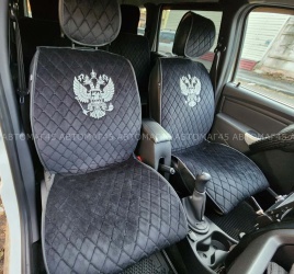 Чехлы  накидки на сиденье серия G велюр черный белая нитка комплект 5 шт Maximal