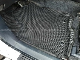 EVA ЭВА 3D коврики в салон Toyota RAV 4 XA40 2013-2019г черный рисунок ромб комплект 5шт CITY  