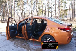 Русская Артель  Накладки на внутренние пороги Kia Rio 4 Киа Рио 4 седан Kia Rio X-Line 2017-2022г   