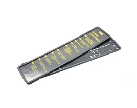 SAK рамка номерного знака силиконовая со стальной основой черный комплект 2шт   