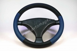 IGG  304 оплетка руля экокожа черный синий   