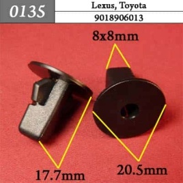 0135 Клипса пистон для Lexus Toyota 