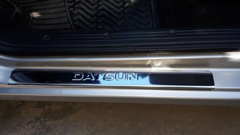 LIDER  Накладки на пороги  Datsun On-do Mi-do Датсун Он-До 4 шт нержавейка    фото 2