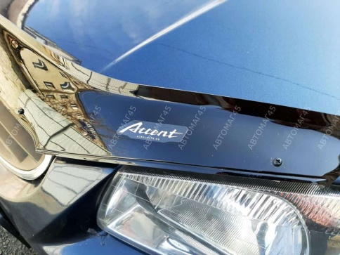 VAD дефлектор капота Hyundai Accent Тагаз Хендай Акцент Тагаз седан 1999-2012г еврокрепеж    фото 2