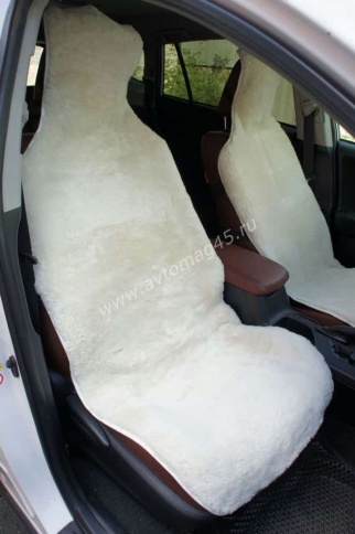 Накидки  короткий ворс мутон белый KN 0217 140x55 на весь салон 5шт    фото 3